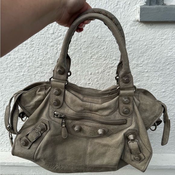 Auth Balenciaga city moto giant grey Bag - Picture 12 of 16